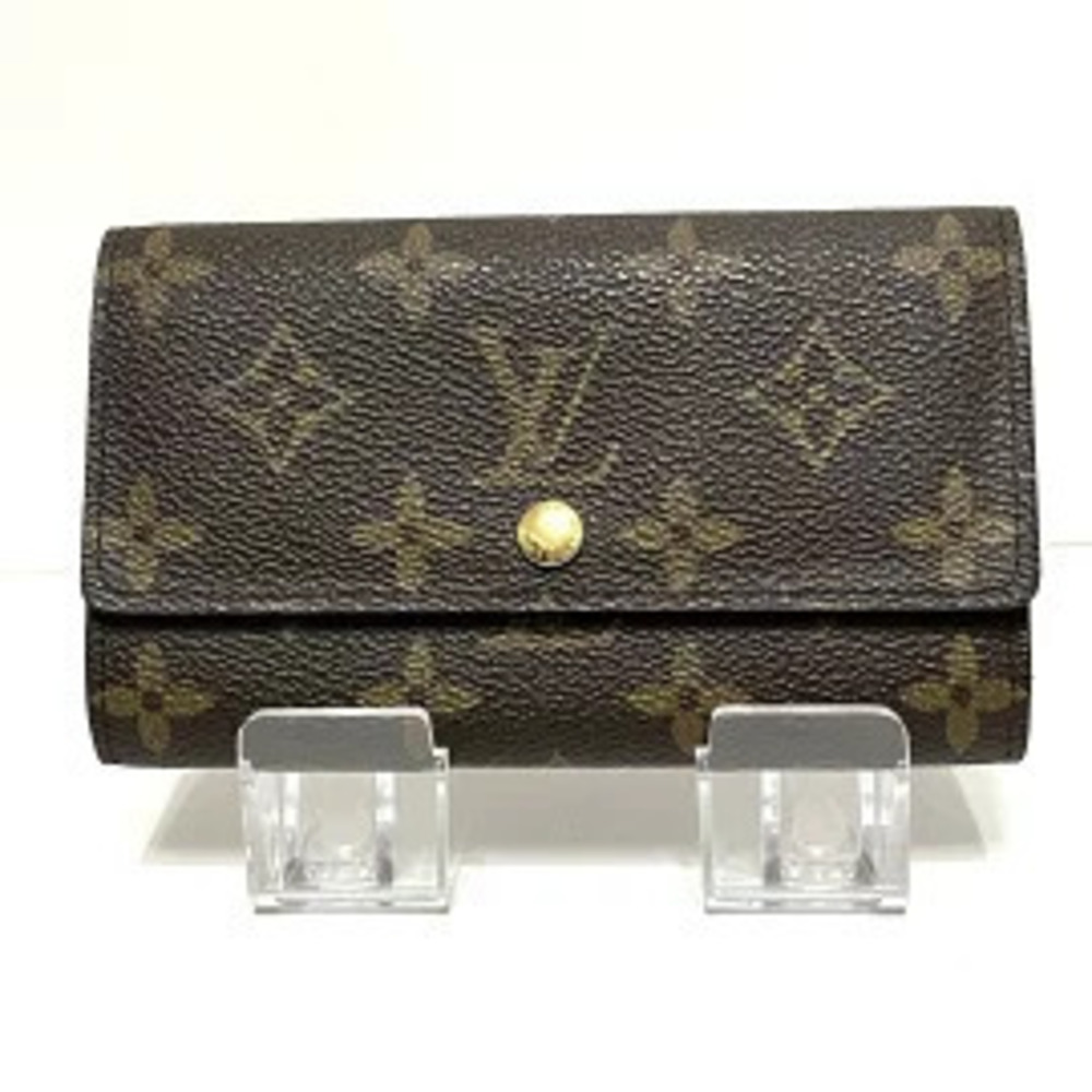 LOUIS VUITTON Portemonnaie Zip Bi fold Wallet Leather